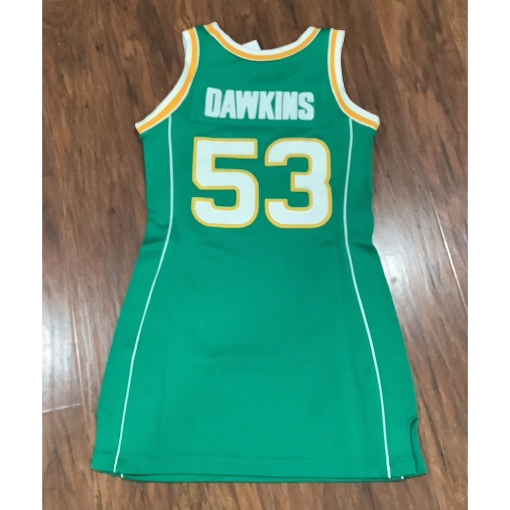 NWT Darryl Dawkins Evans High School Basketball Jersey Dress Womens Small#53